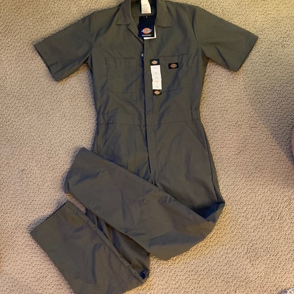 Dickies short sleeve gray coverall, Small/Reg - Picture 1 of 6